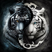 Diamond Painting - Yin Yang Tijgers